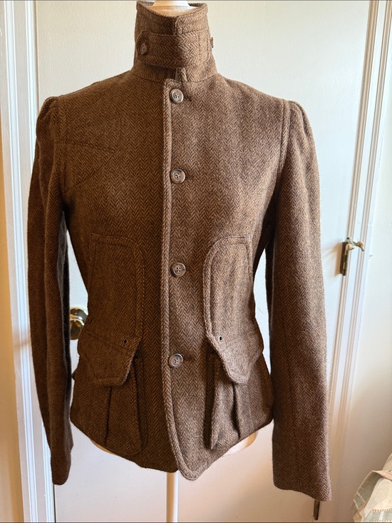 Ralph Lauren Jackets & Blazers - Ralph Lauren Rugby Brown Herringbone Wool Blazer Jacket EUC Sz.8 Runs small